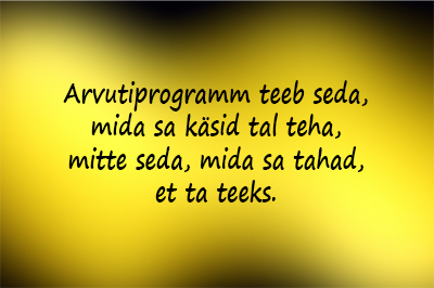 <span>Mõttetera arvutiprogrammist</span>